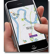 La carte interactive pour iPhone