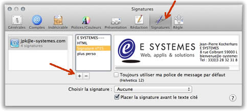 Une nouvelle signature dans Mail