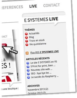 le site web E SYSTEMES en V5, Live !