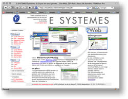 Le site E SYSTEMES en V1